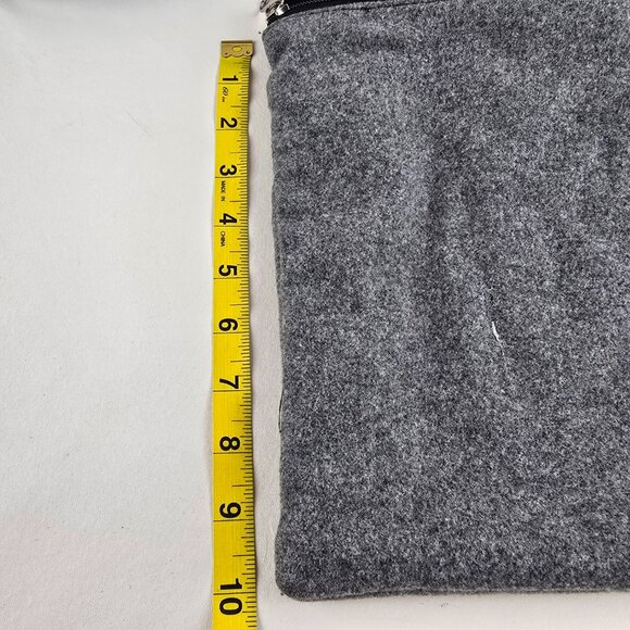 Pendleton Wool Shoulder Bag Gray Crossbody Tote  Vintage Style 8"x10" Hole Logo - Picture 8 of 8